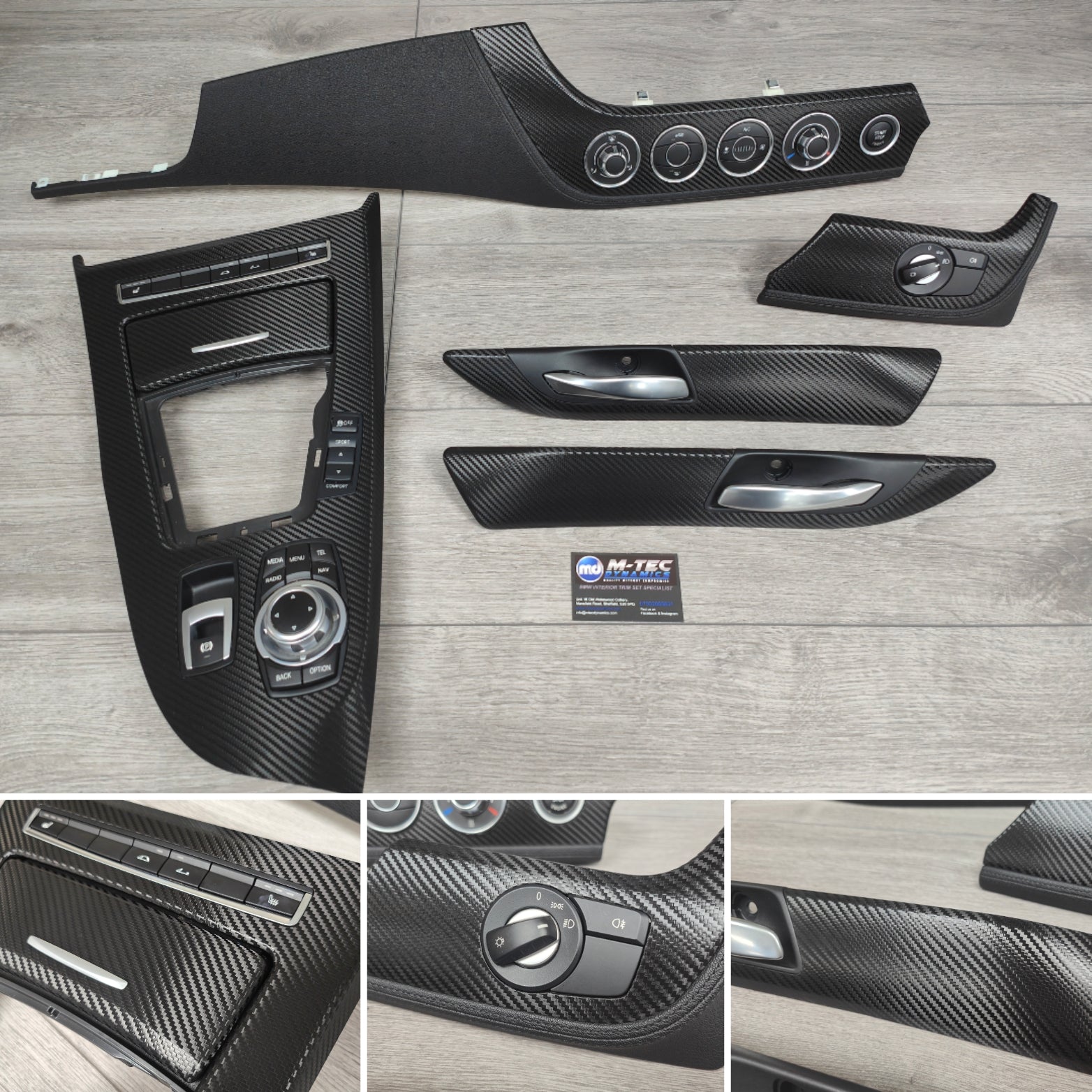 BMW Z4 E89 INTERIOR TRIM SET - TEXTURED PREMIUM BLACK CARBON