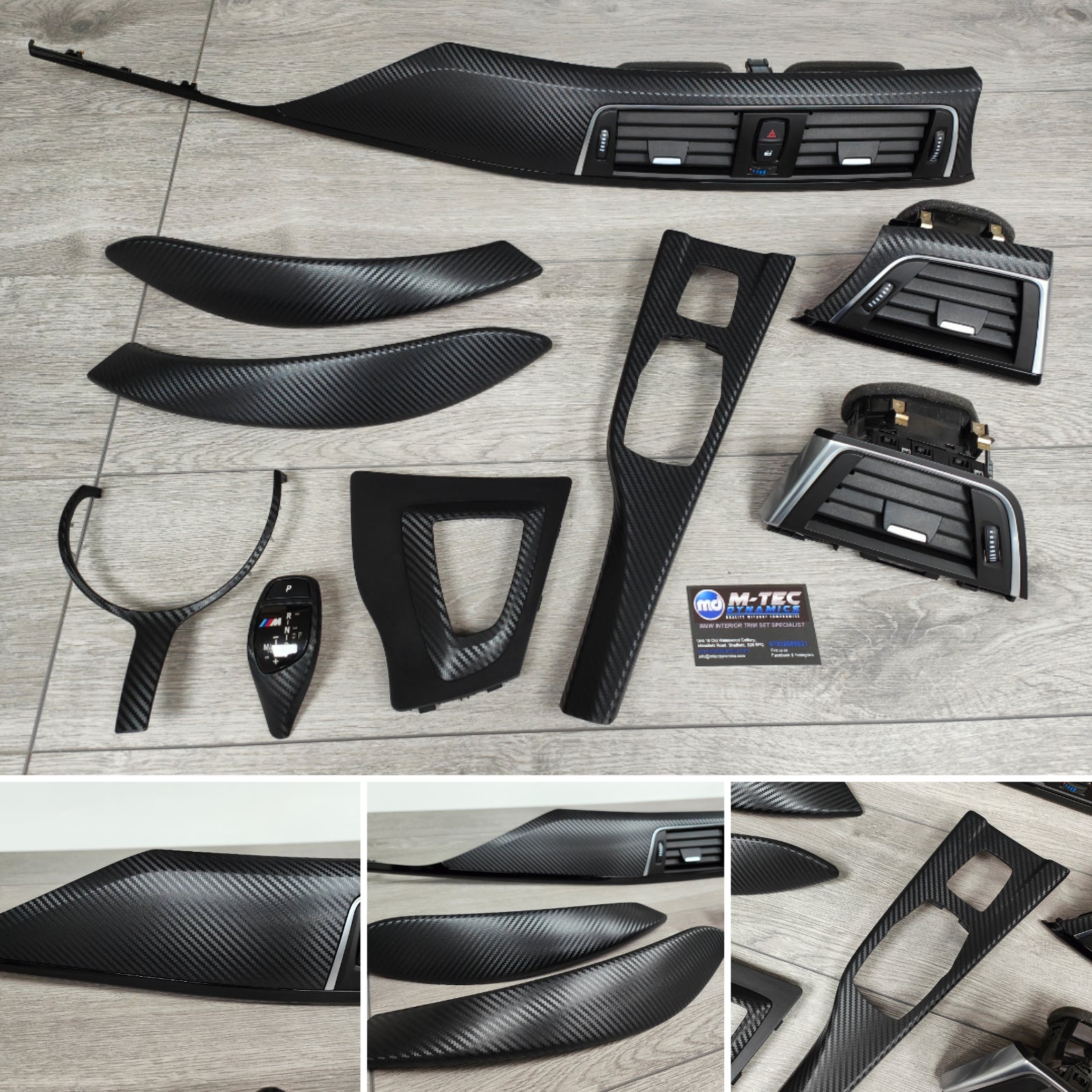 WRAPPING SERVICE - BMW F33 / F83 CONVERTIBLE INTERIOR TRIM SET - 3D CARBON
