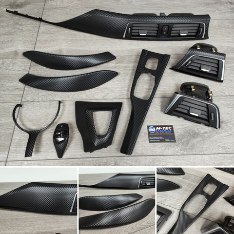 WRAPPING SERVICE - BMW F33 / F83 CONVERTIBLE INTERIOR TRIM SET - 3D CARBON