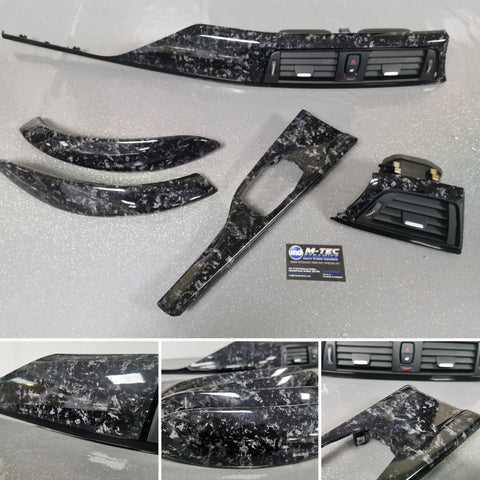 BMW F3X INTERIOR TRIM SET 3M FORGED CARBON / GLOSS BLACK ACCENT (CUSTOM) F30 F31 F32 F33 F36