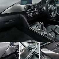WRAPPING SERVICE - BMW F3X INTERIOR TRIM SET - BLACK BRUSHED ALUMINIUM - F30 F31 F32 F33 F36