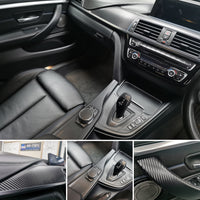 WRAPPING SERVICE - BMW F3X INTERIOR TRIM SET - 3D CARBON / SILVER ACCENT (F30 F31 F32 F33 F36)