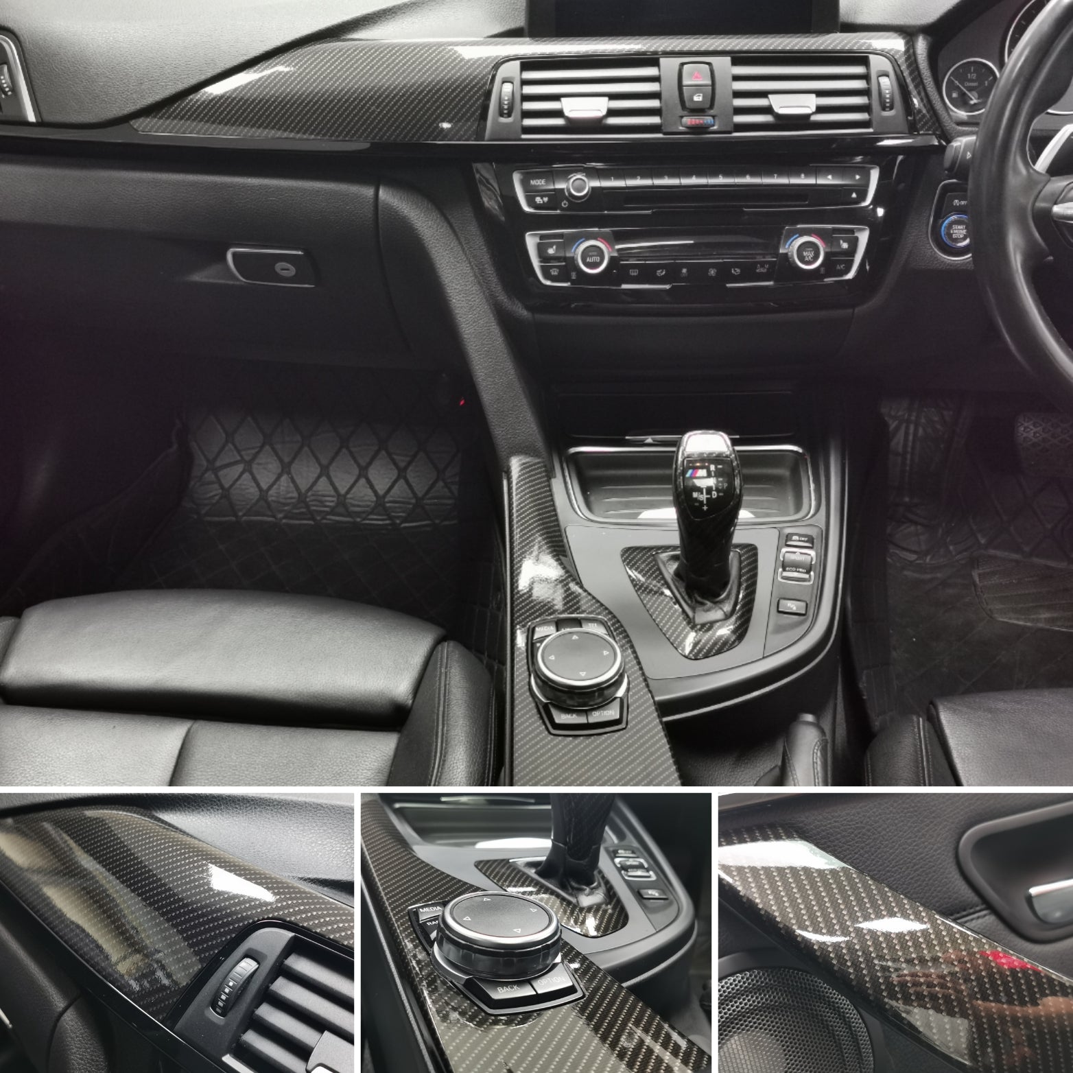 WRAPPING SERVICE - BMW F3X INTERIOR TRIM SET - HIGH GLOSS CARBON (MTD-HG) - F30 F31 F32 F33 F36