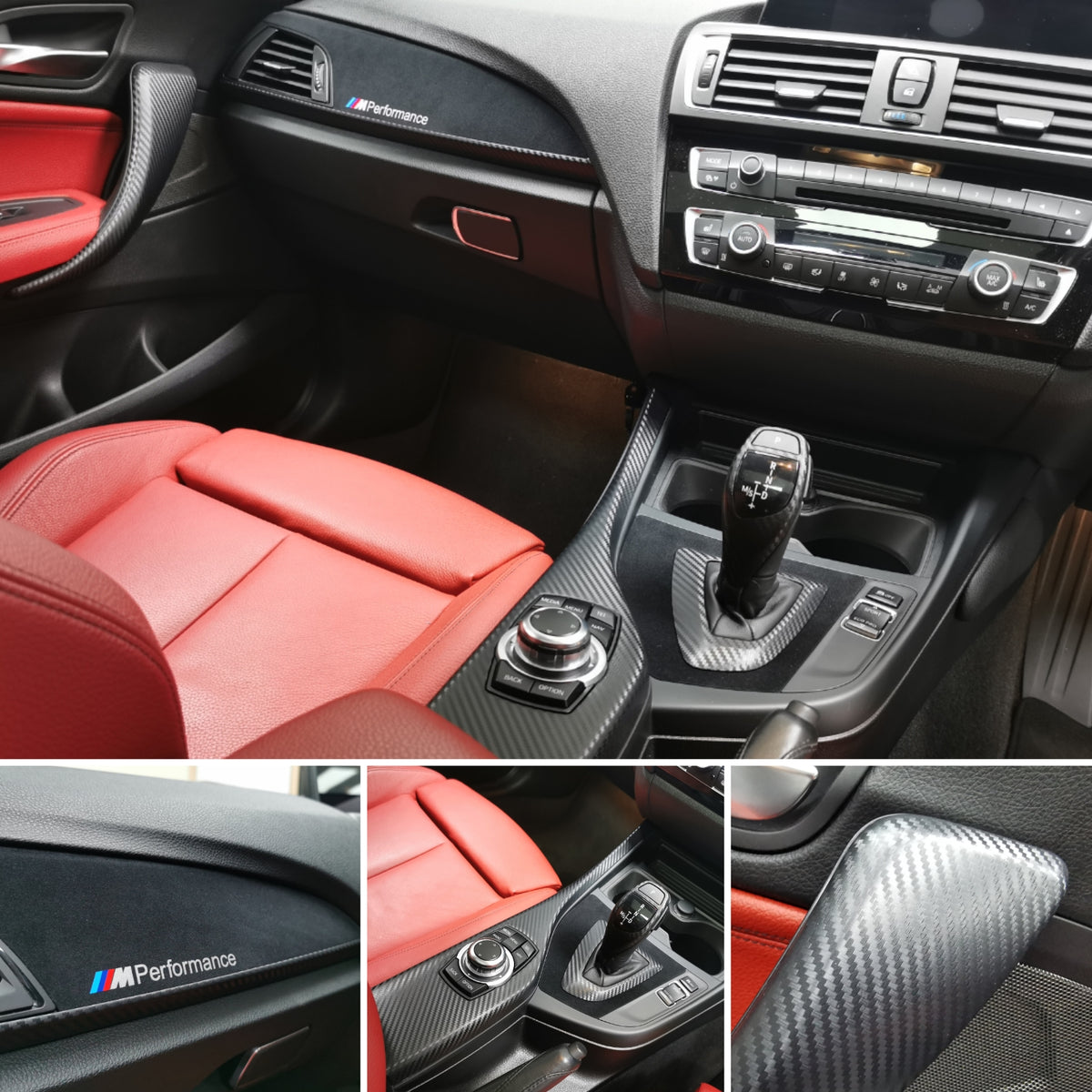 WRAPPING SERVICE - BMW F20 F21 F22 F23 PERFORMANCE STYLE INTERIOR TRIM SET - 3D CARBON / ALCANTARA