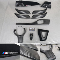WRAPPING SERVICE - BMW F20 F21 F22 F23 PERFORMANCE STYLE INTERIOR TRIM SET - 3D CARBON / ALCANTARA