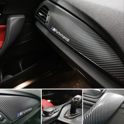 WRAPPING SERVICE - BMW F2X TRIM SET 4D CARBON / GLOSS BLACK ACCENT