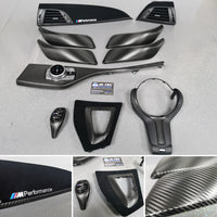 WRAPPING SERVICE - BMW F2X INTERIOR TRIM SET - PERFORMANCE STYLE / TEXTURED CARBON- F20 F21 F22 F23