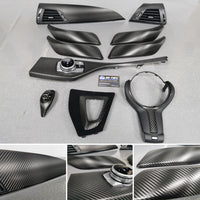 WRAPPING SERVICE - BMW F2X INTERIOR TRIM SET - TEXTURED CARBON / GLOSS BLACK ACCENT - F20 F21 F22 F23