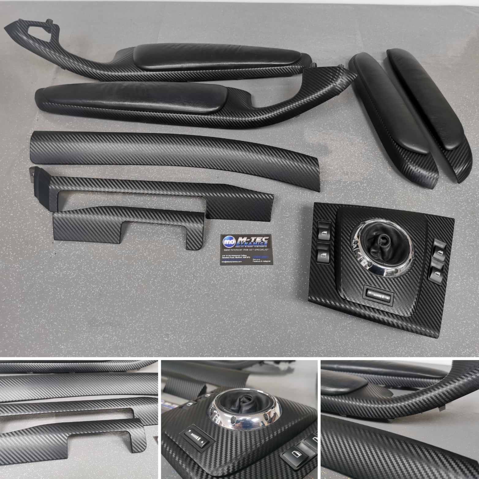 BMW E46 COUPE M3 SMG 3D BLACK CARBON INTERIOR TRIM SET