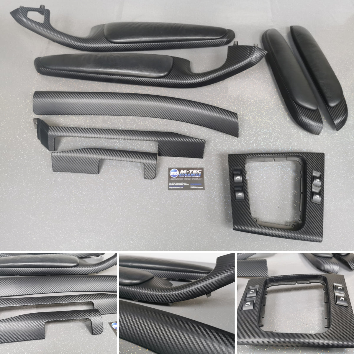 BMW E46 COUPE INTERIOR TRIM SET - 3D BLACK CARBON