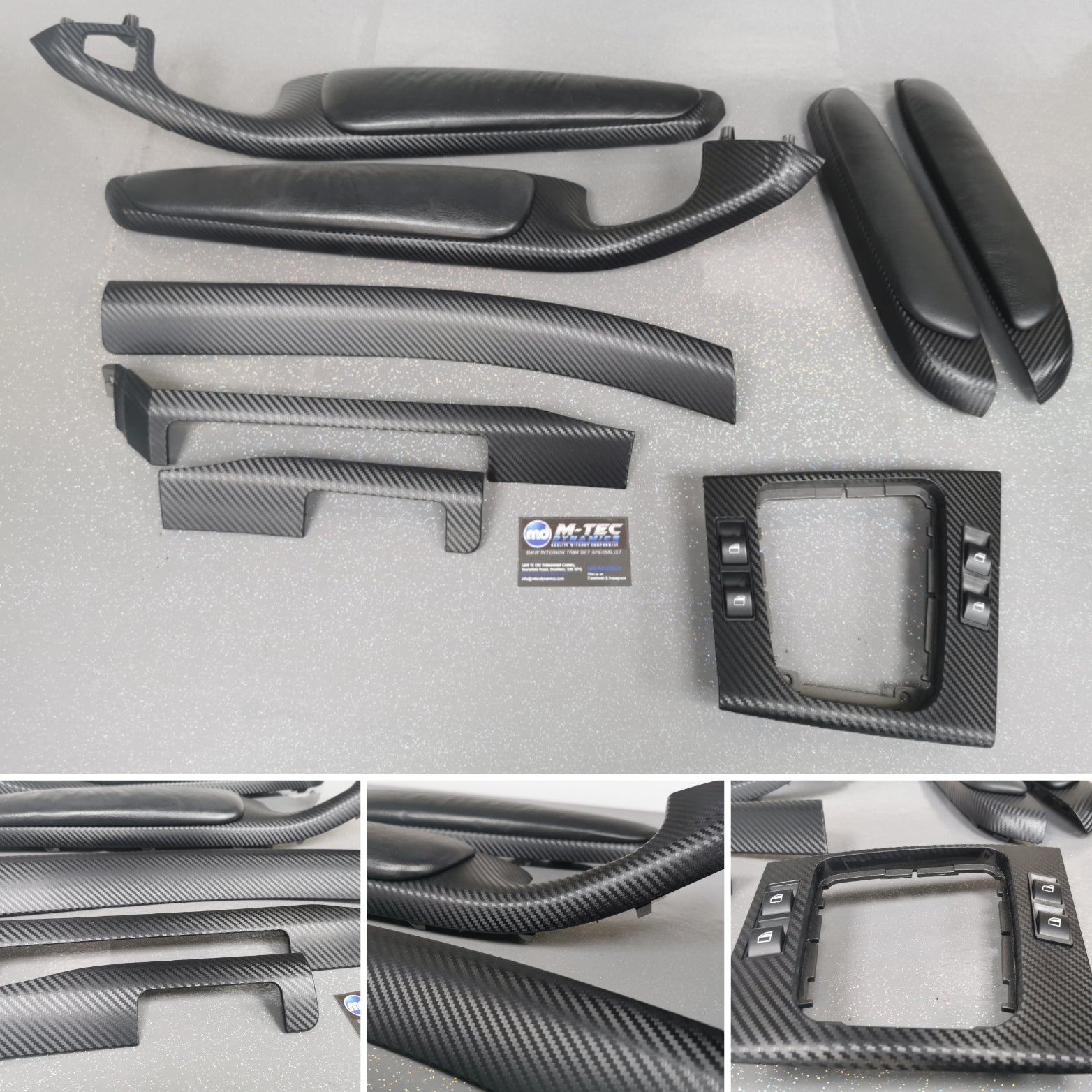 BMW E46 COUPE M3 3D BLACK CARBON INTERIOR TRIM SET