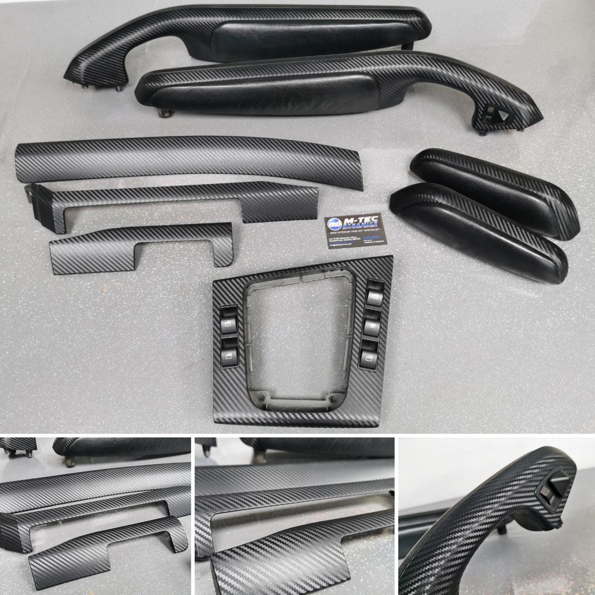 BMW E46 CONVERTIBLE INTERIOR TRIM SET - BLACK 3D CARBON