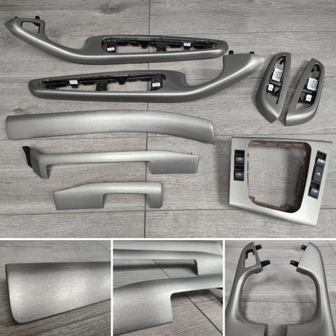 BMW E46 CONVERTIBLE INTERIOR TRIM SET - GREY BRUSHED ALUMINIUM