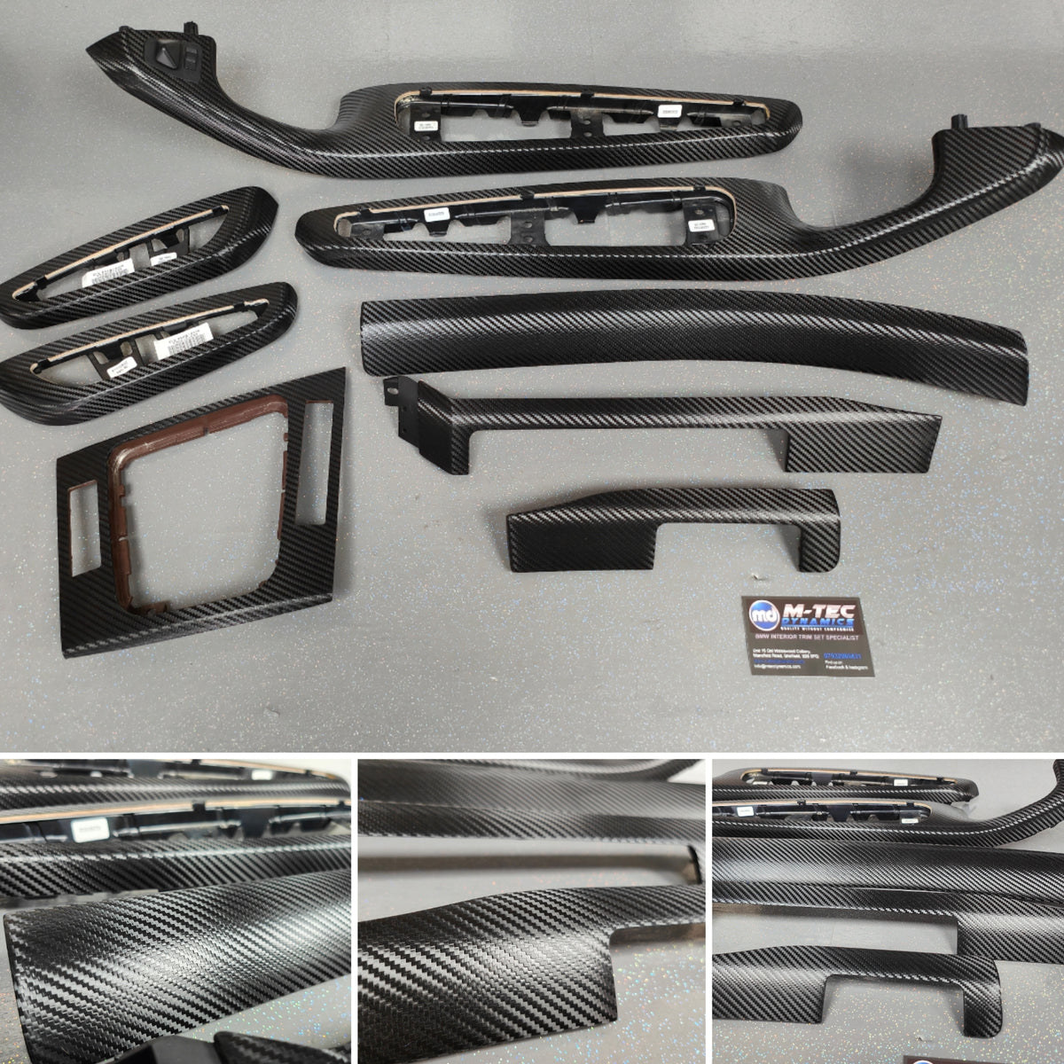 BMW E46 CONVERTIBLE INTERIOR TRIM SET - TEXTURED CARBON