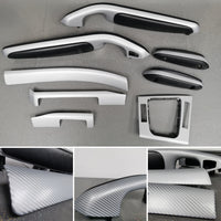 BMW E46 CONVERTIBLE INTERIOR TRIM SET - 4D SILVER CARBON