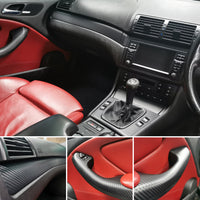 REMOVAL, WRAP & REFIT SERVICE - BMW E46 COUPE / CONVERTIBLE INTERIOR TRIM SET - 3D CARBON