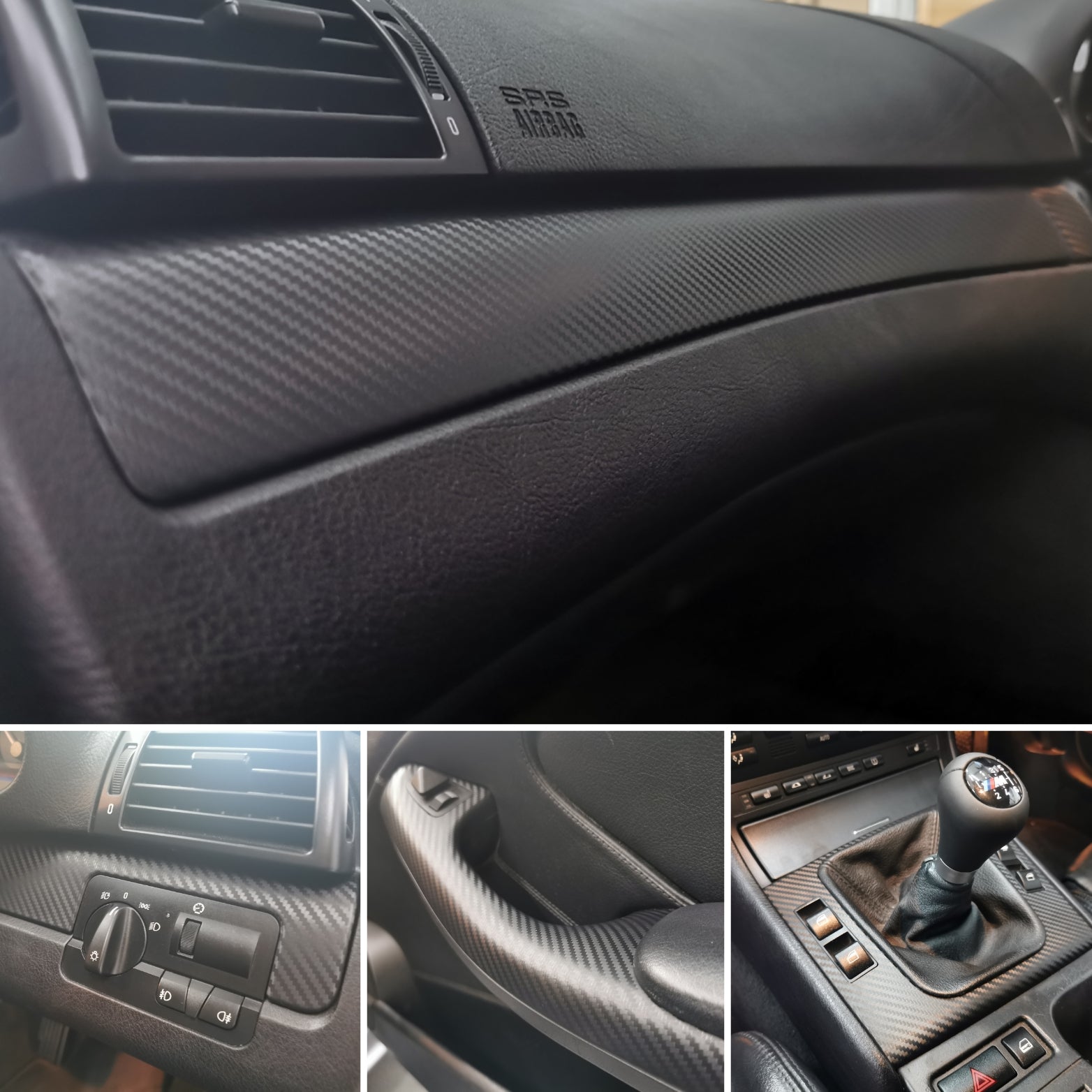 WRAPPING SERVICE - BMW E46 COUPE / CONVERTIBLE INTERIOR TRIM SET - 3D CARBON