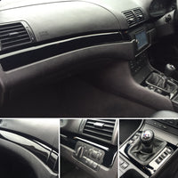 REMOVAL, WRAP & REFIT SERVICE - BMW E46 COUPE / CONVERTIBLE INTERIOR TRIM SET - GLOSS BLACK
