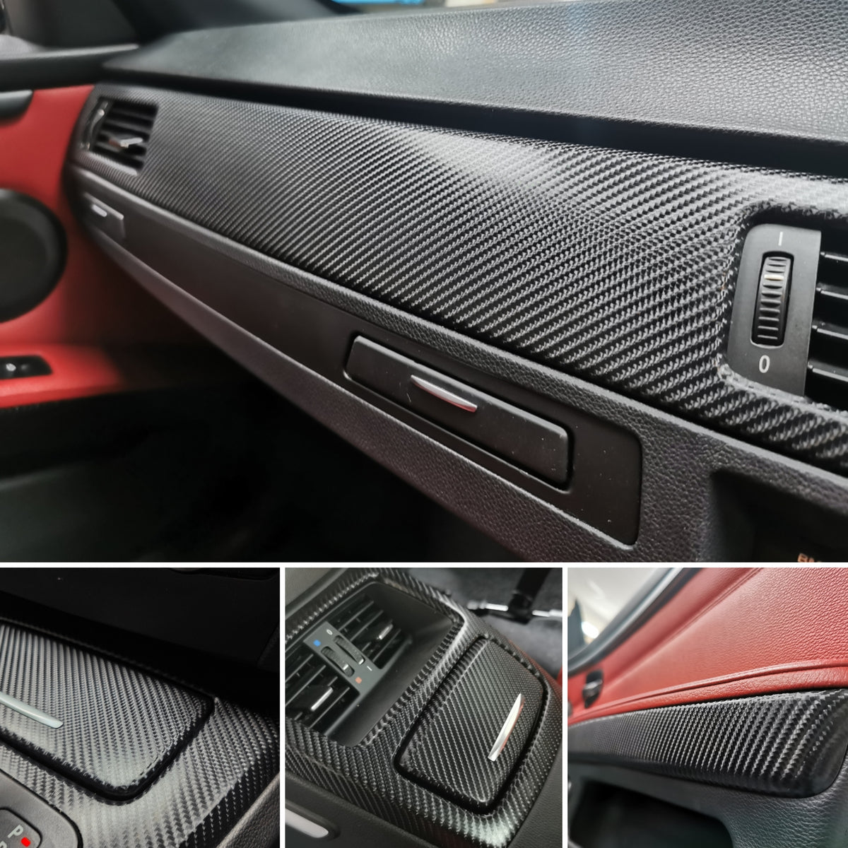 WRAPPING SERVICE - BMW E90 E91 E92 E93 INTERIOR TRIM SET - 4D CARBON
