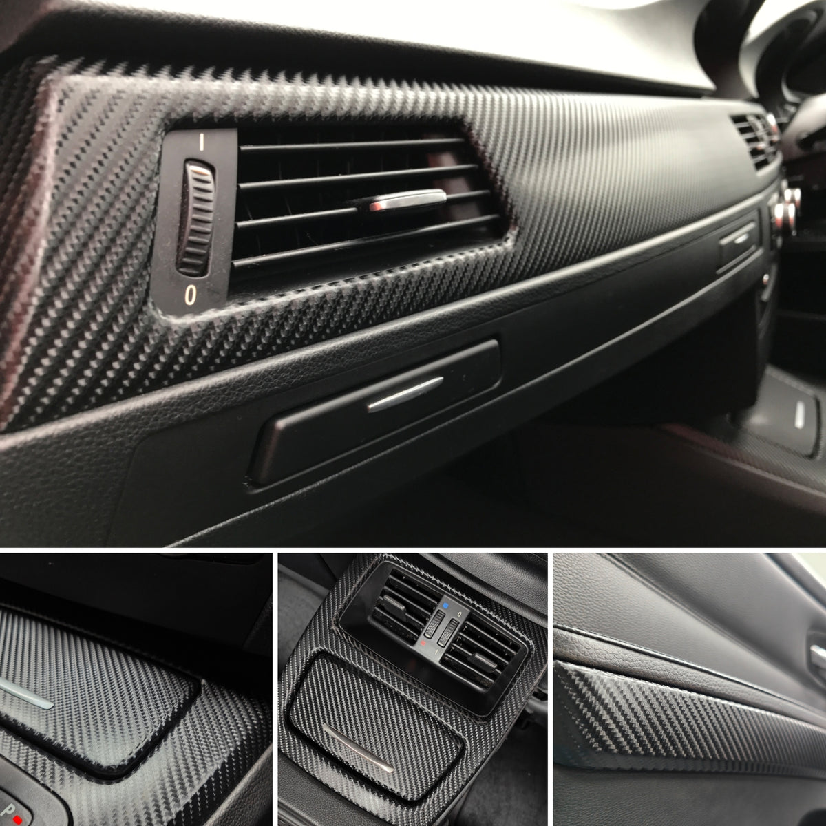 WRAPPING SERVICE - BMW E90 E91 E92 E93 INTERIOR TRIM SET - 4D CARBON