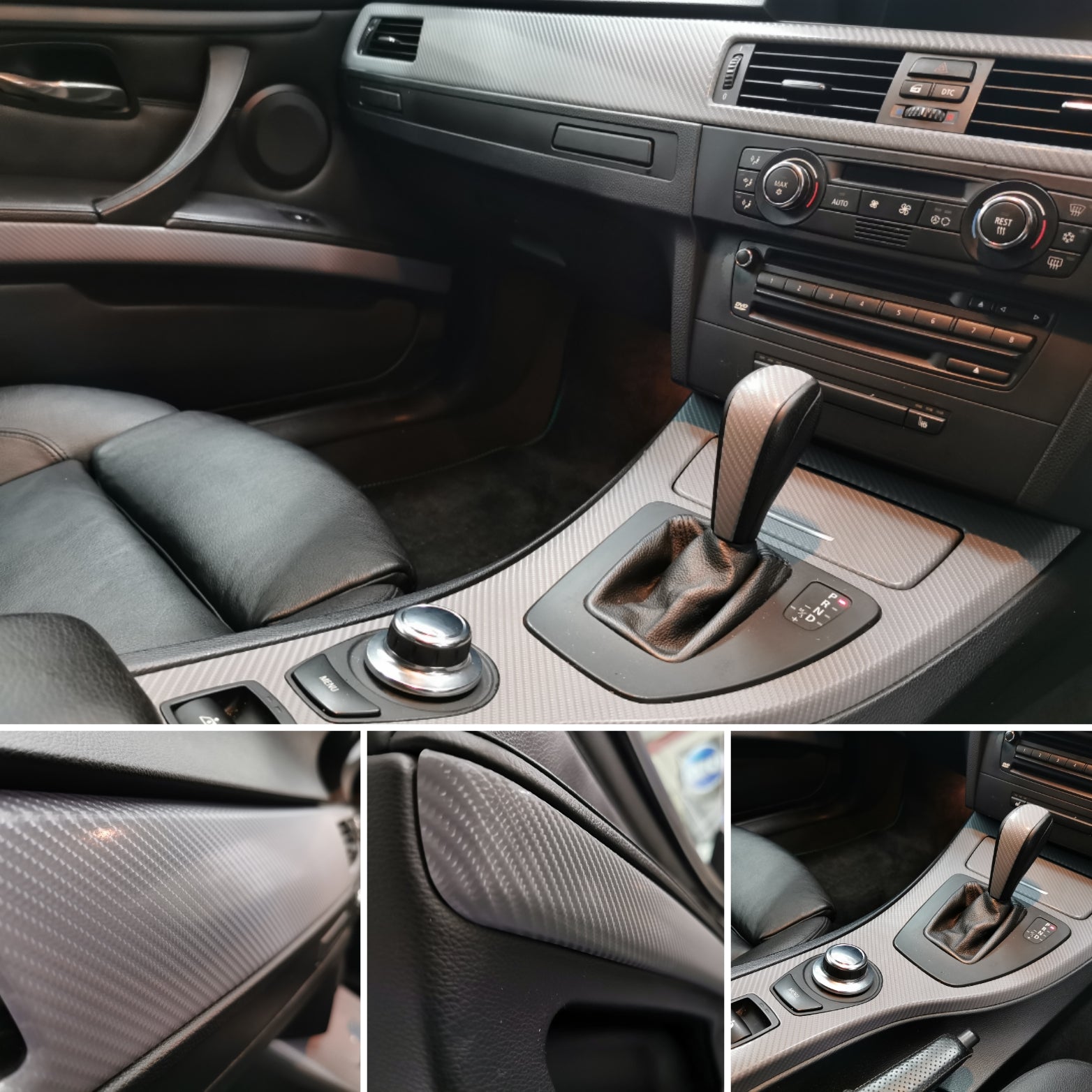 WRAPPING SERVICE - BMW E90 E91 E92 E93 INTERIOR TRIM SET - NARDO GREY CARBON