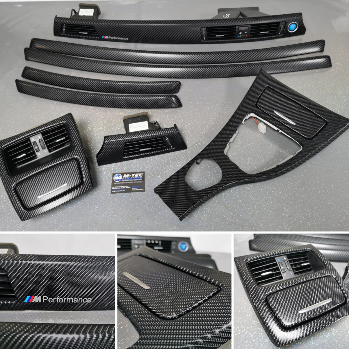 BMW E92 COUPE INTERIOR TRIM SET - BLACK 4D CARBON - CCC I-DRIVE