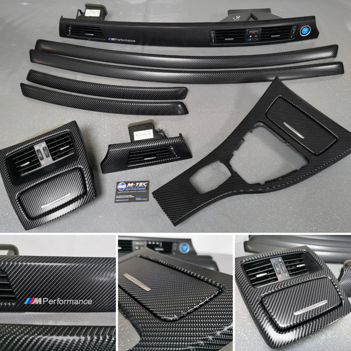 BMW E92 COUPE INTERIOR TRIM SET - BLACK 4D CARBON - CIC LCI I-DRIVE