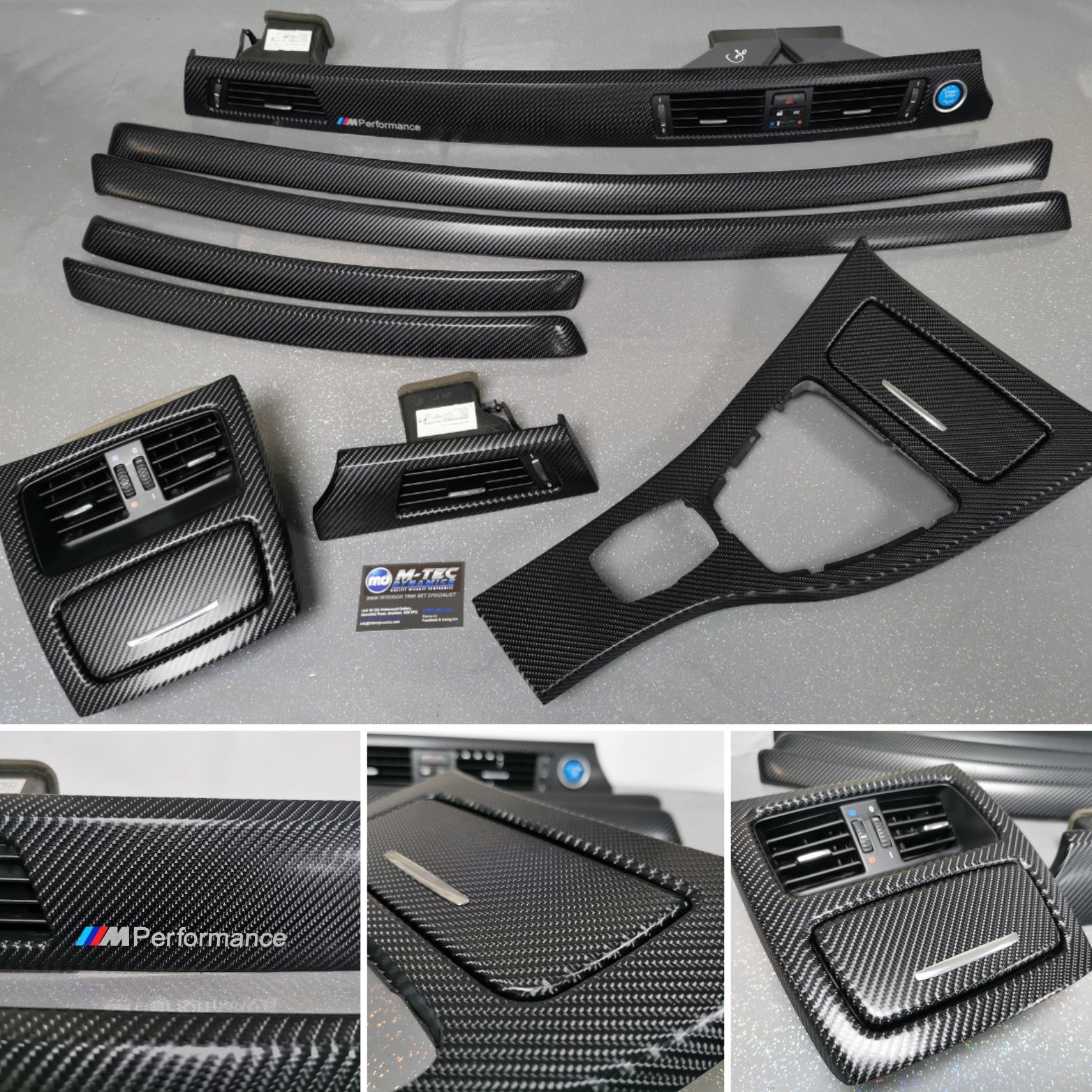 BMW E92 CIC BLACK 4D CARBON INTERIOR TRIM SET LCI I-DRIVE