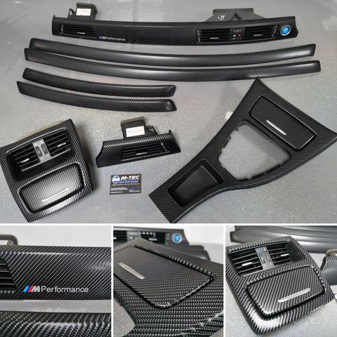 BMW E92 COUPE GLOSSY 4D BLACK CARBON INTERIOR TRIM SET