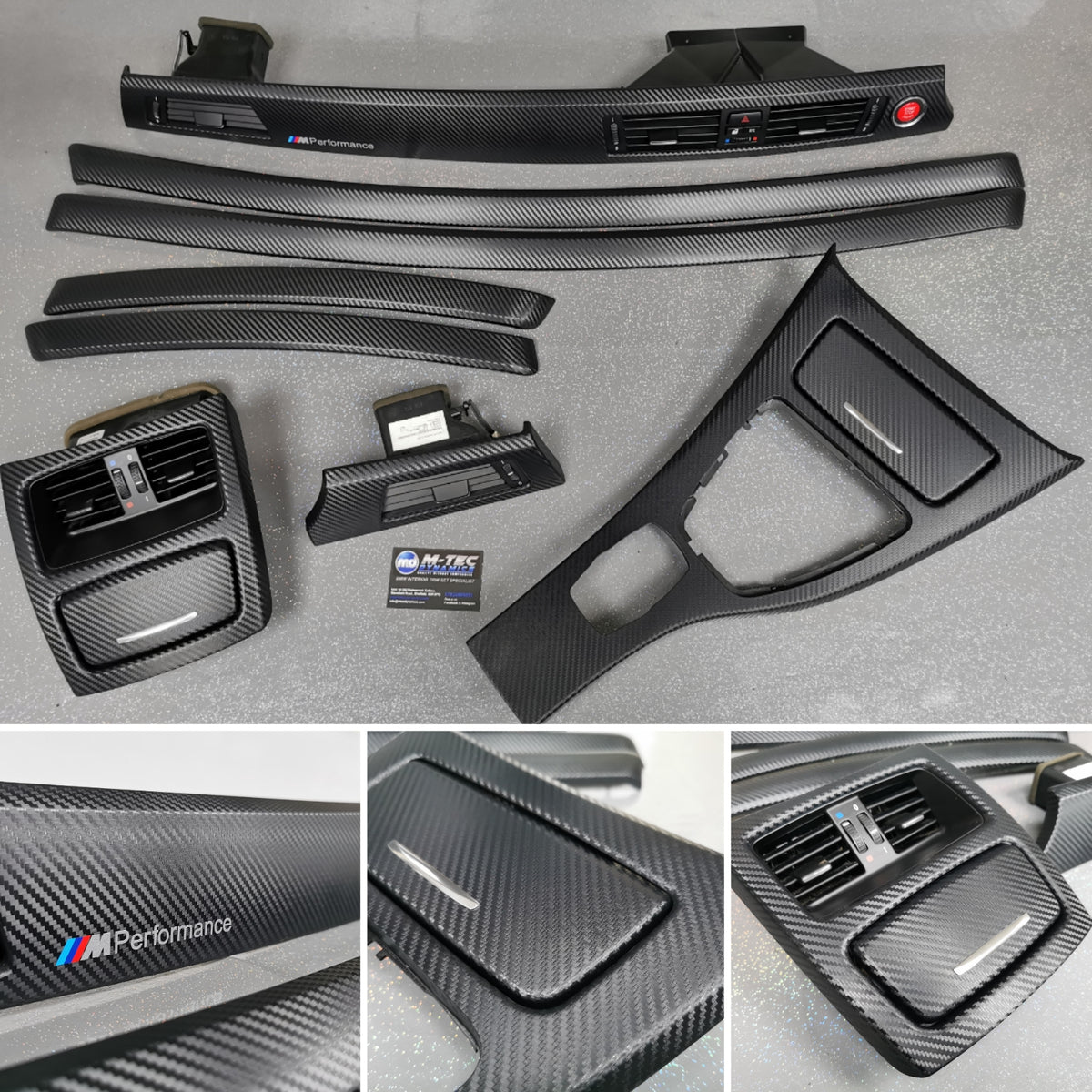 BMW E92 COUPE INTERIOR TRIM SET - BLACK 3D CARBON - CIC LCI I-DRIVE