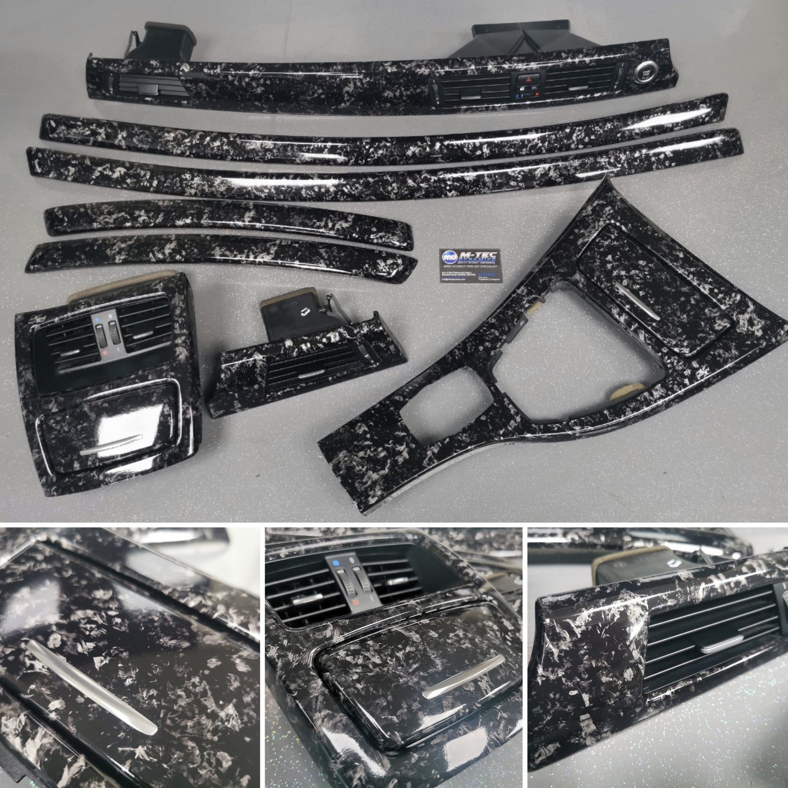 BMW E92 CIC CUSTOM GLOSSY FORGED CARBON INTERIOR TRIM SET