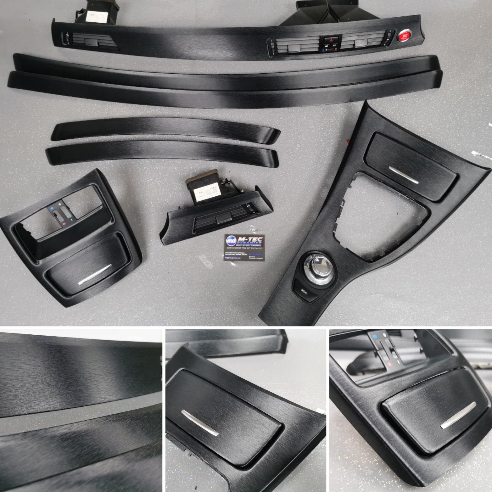 BMW E92 BLACK BRUSHED ALUMINIUM INTERIOR TRIM SET