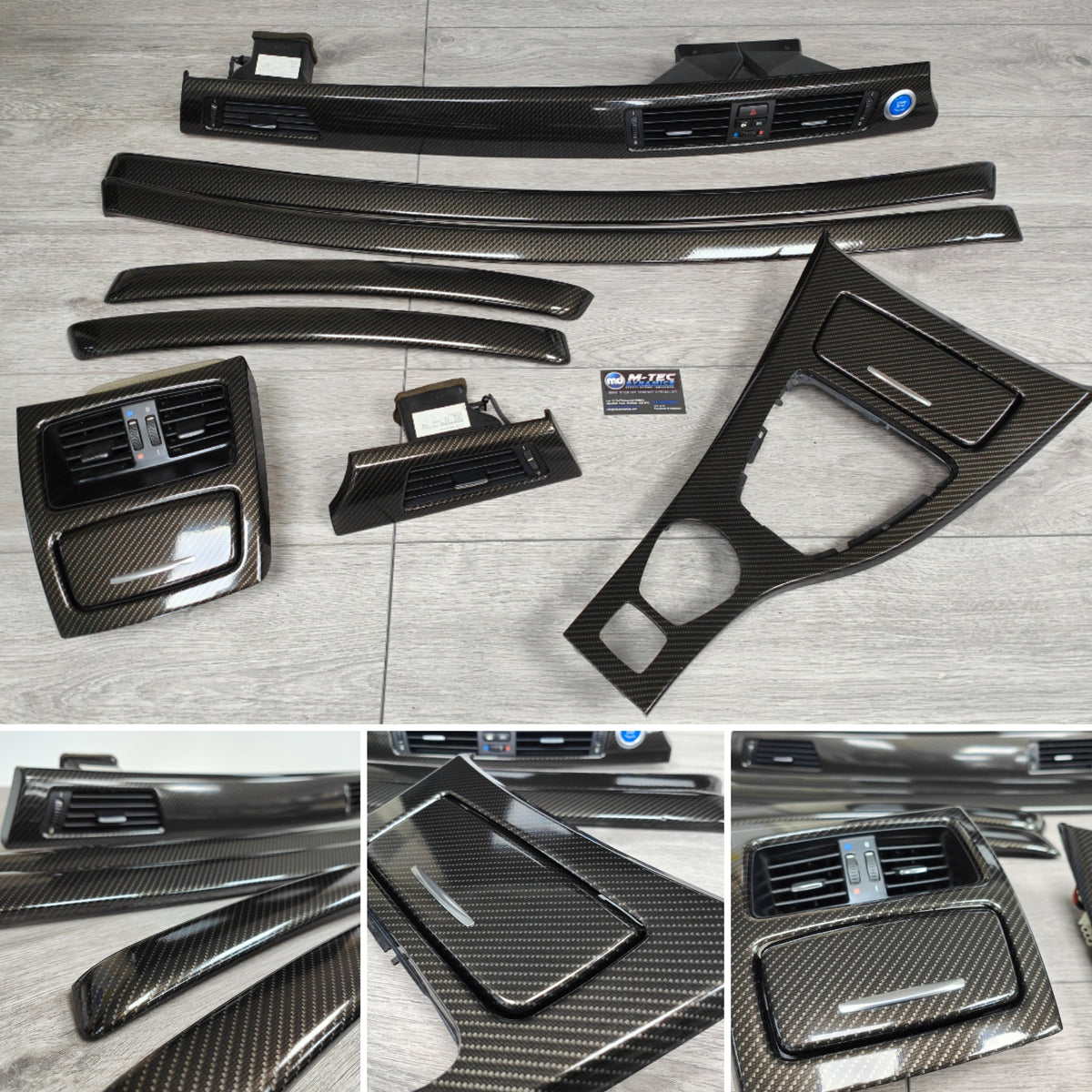 BMW E93 CONVERTIBLE INTERIOR TRIM SET - HIGH GLOSS CARBON