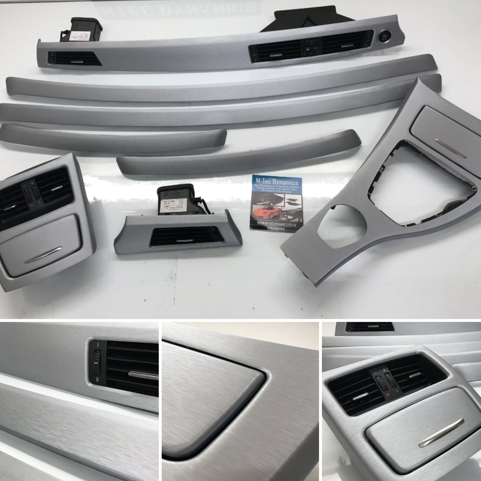 BMW E92 SILVER BRUSHED ALUMINIUM INTERIOR TRIM SET