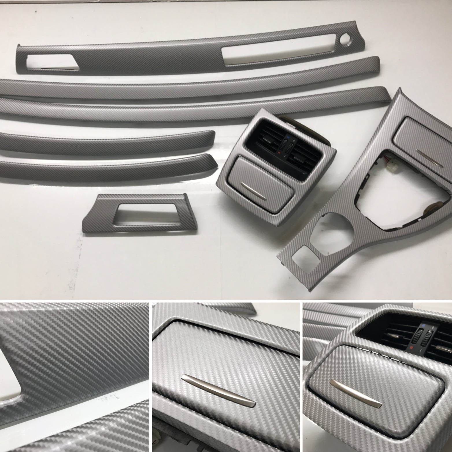 BMW E93 CONVERTIBLE 4D SILVER CARBON INTERIOR TRIM SET