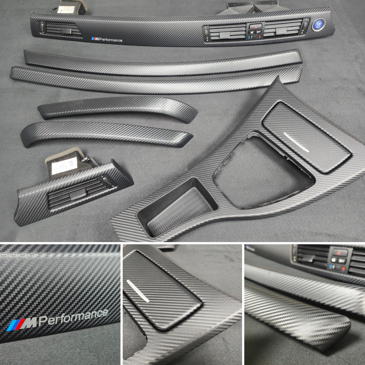 BMW E90 E91 INTERIOR TRIM SET - 3D BLACK CARBON
