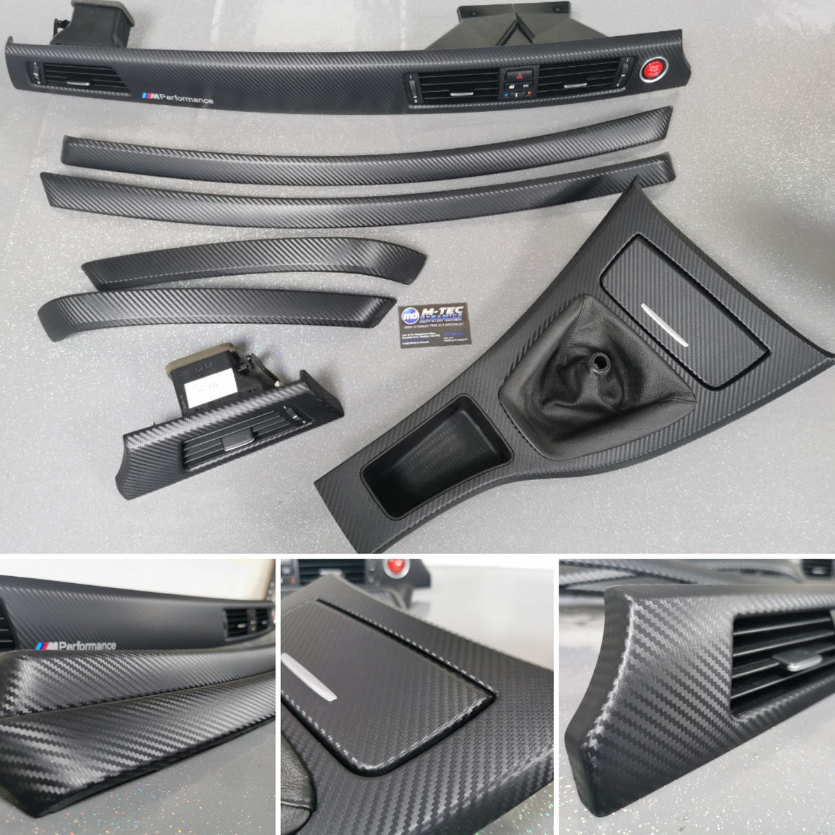 BMW E90 E91 INTERIOR TRIM SET - 3D BLACK CARBON