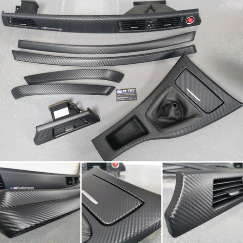 BMW E90 E91 3D BLACK CARBON INTERIOR TRIM SET