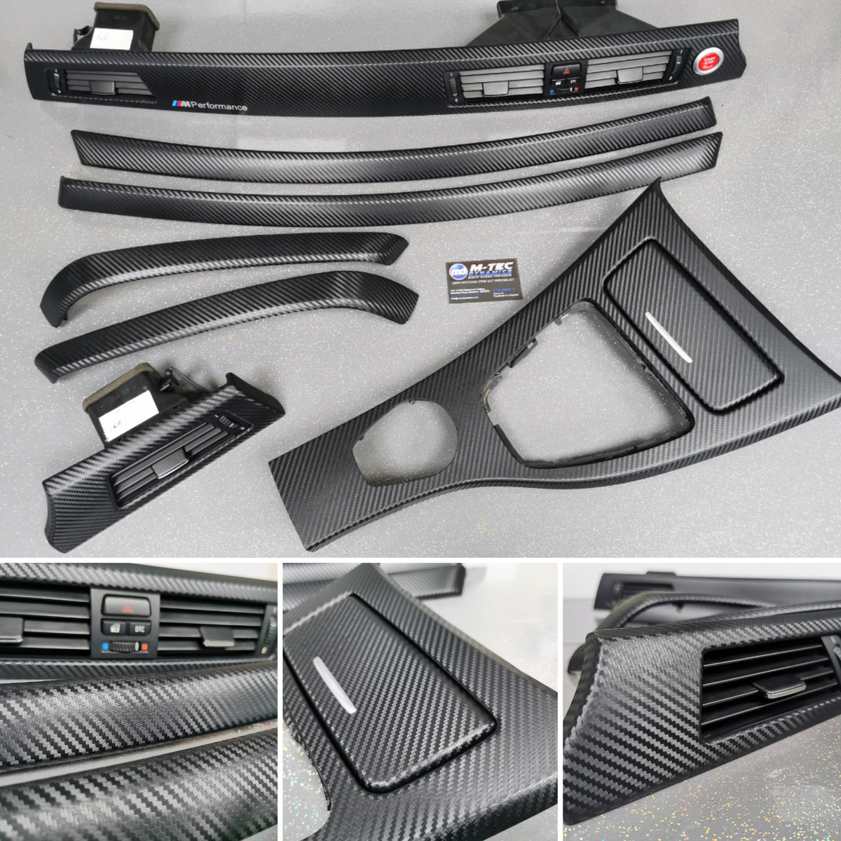 BMW E90 E91  INTERIOR TRIM SET - BLACK 3D CARBON - CCC I-DRIVE
