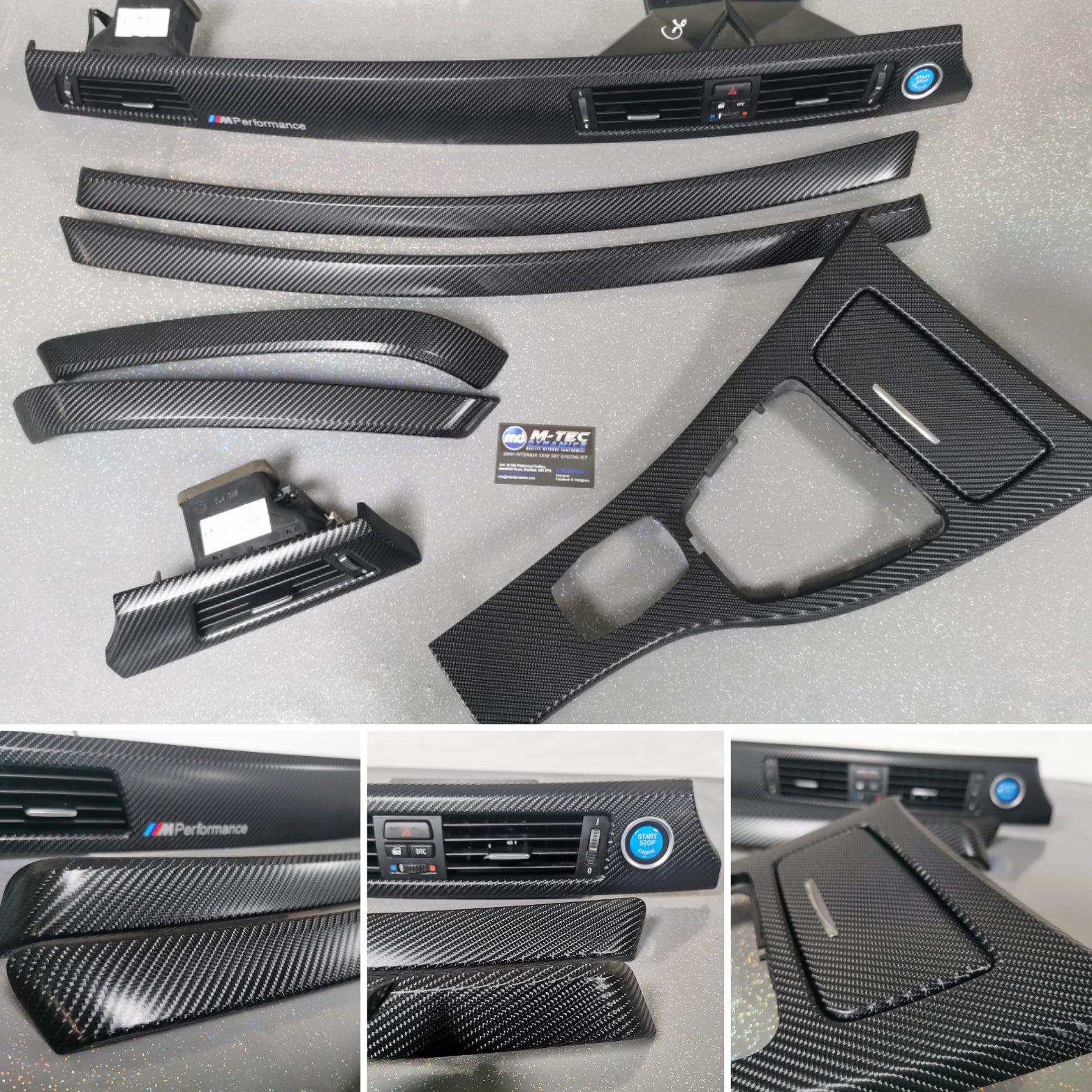 BMW E90 CIC BLACK 4D CARBON INTERIOR TRIM SET LCI I-DRIVE