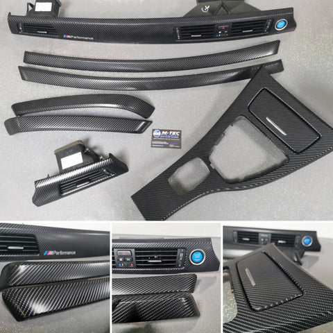 BMW E90 CIC BLACK 4D CARBON INTERIOR TRIM SET LCI I-DRIVE