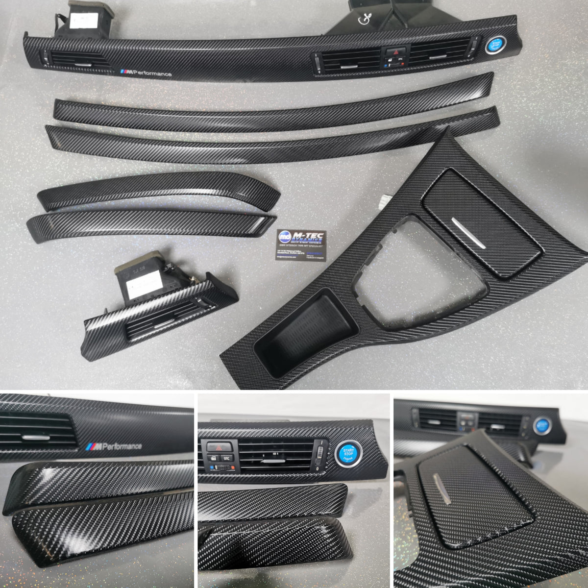 BMW E90 E91 INTERIOR TRIM SET - 4D BLACK CARBON