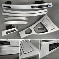 BMW E90 E91  INTERIOR TRIM SET - SILVER BRUSHED ALUMINIUM - CCC I-DRIVE