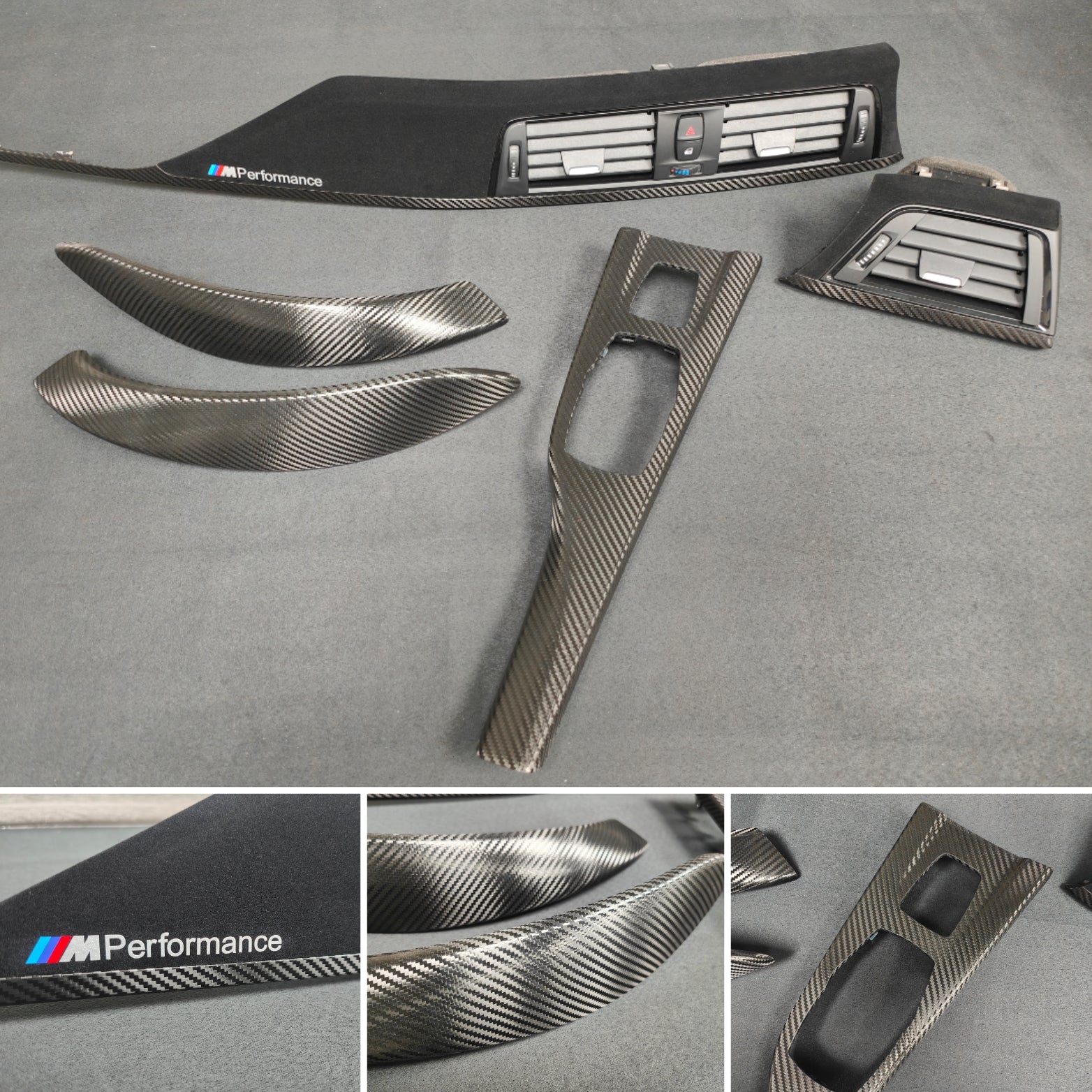 BMW F33 F83 M4 - PERFORMANCE STYLE / DEEP TEXTURED GLOSSY CARBON INTERIOR TRIM SET