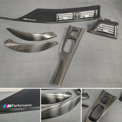 BMW F33 F83 M4 - PERFORMANCE STYLE / DEEP TEXTURED GLOSSY CARBON INTERIOR TRIM SET