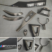 WRAPPING SERVICE - BMW F8X M3 M4 INTERIOR TRIM SET PERFORMANCE STYLE - TEXTURED CARBON / ALCANTARA