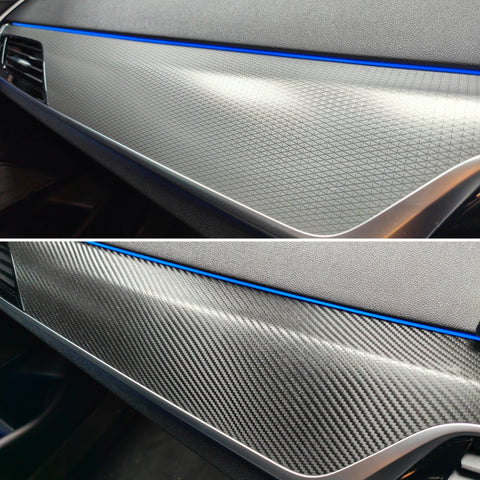 BMW G30 G31 INTERIOR TRIM SET WRAPPING SERVICE - TEXTURED BLACK CARBON