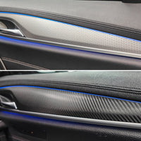 BMW G30 G31 INTERIOR TRIM SET WRAPPING SERVICE - TEXTURED BLACK CARBON