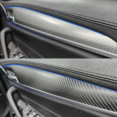 BMW G30 G31 INTERIOR TRIM SET WRAPPING SERVICE - TEXTURED BLACK CARBON