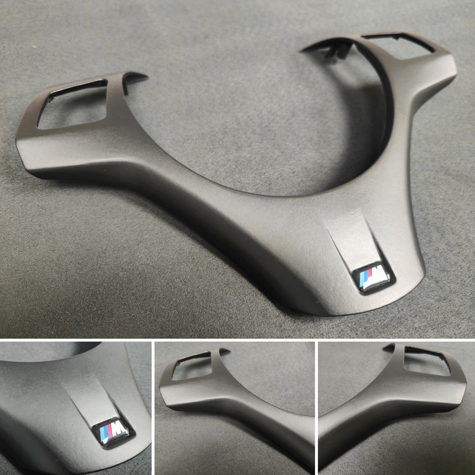 BMW E90 E92 E93 M3 - M-SPORT BLACK STEERING COVER TRIM - WRAPPING SERVICE